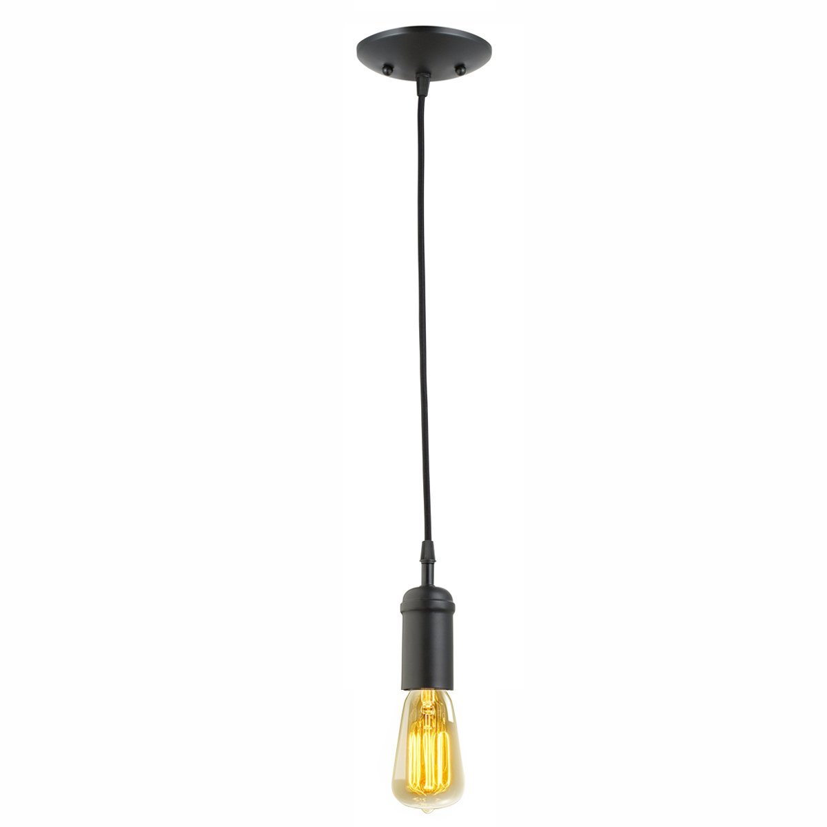 Edison 1-Light Matte Black Pendant1