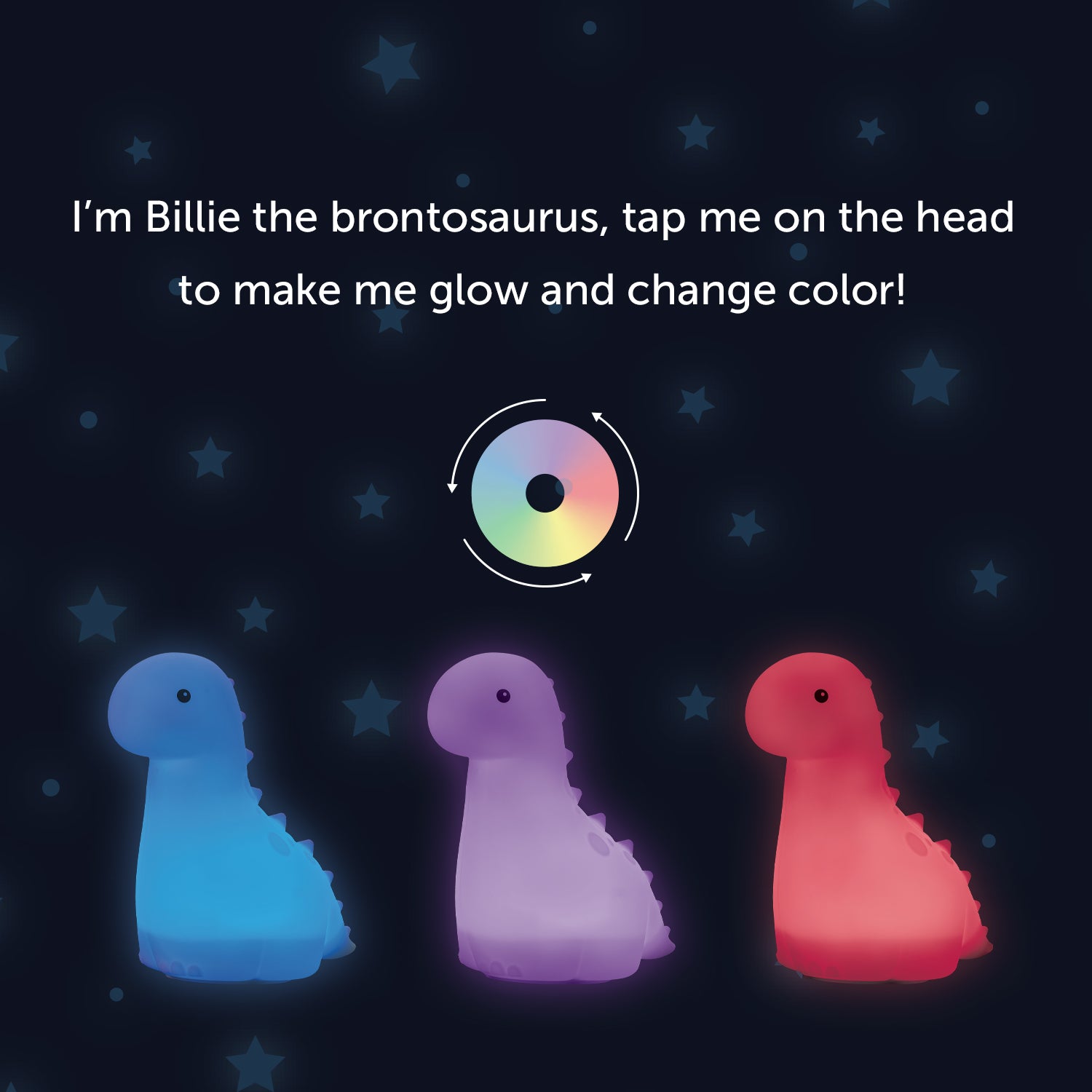 Billie Brontosaurus Multicolor Changing Integrated LED