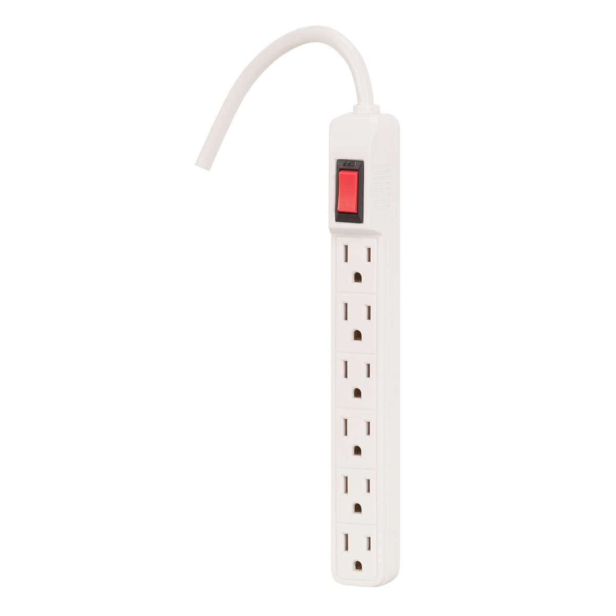 6-Outlet White Power Strip – Globe Electric