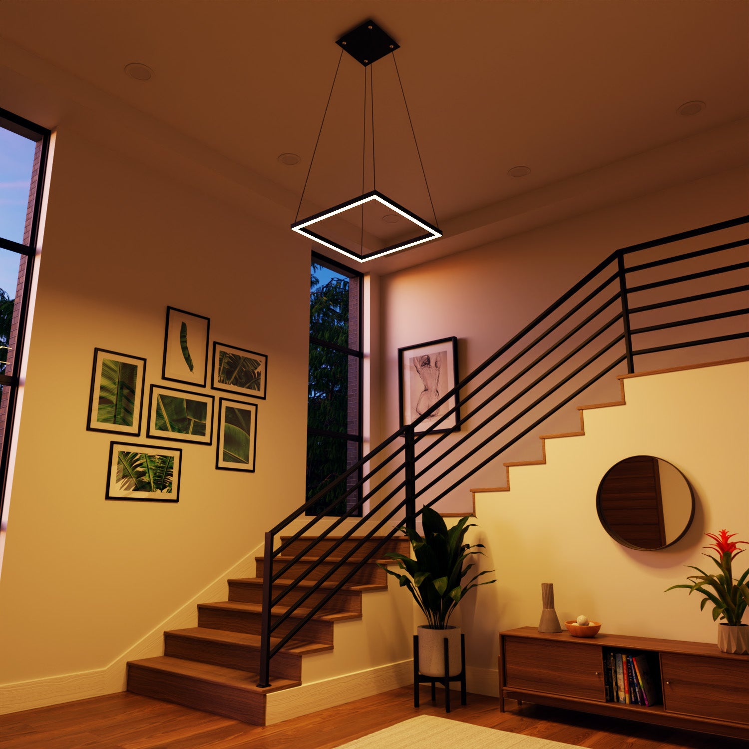 Draper Lighting Draper Matte Black LED Integrated Pendant – Globe Electric