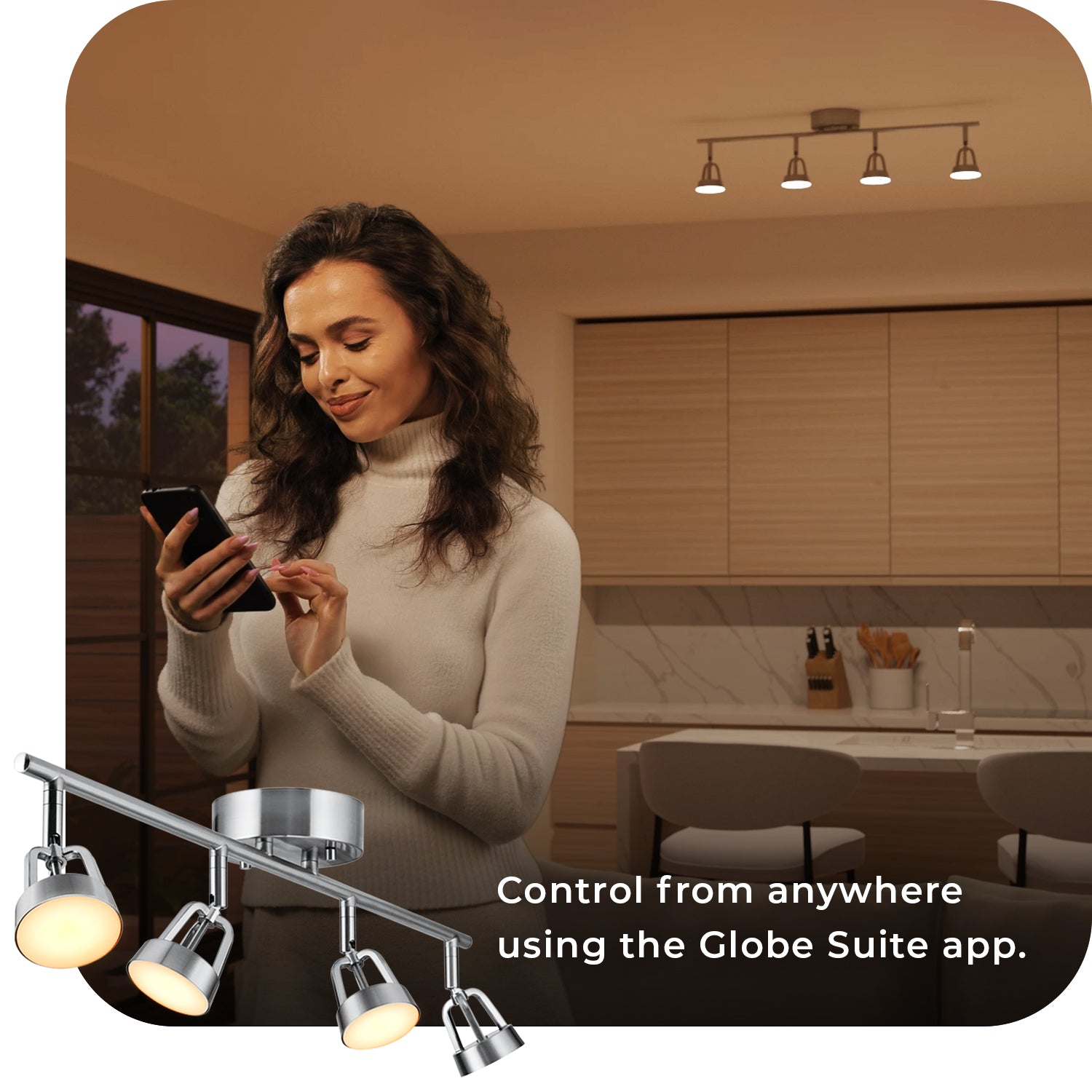Smart 4-Light LED Integrated Track Light – Globe Electric