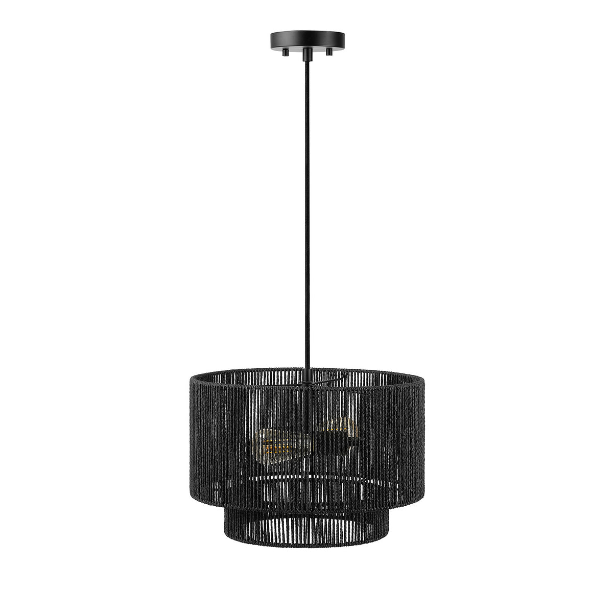 Lulu 2-Light Matte Black Pendant Light