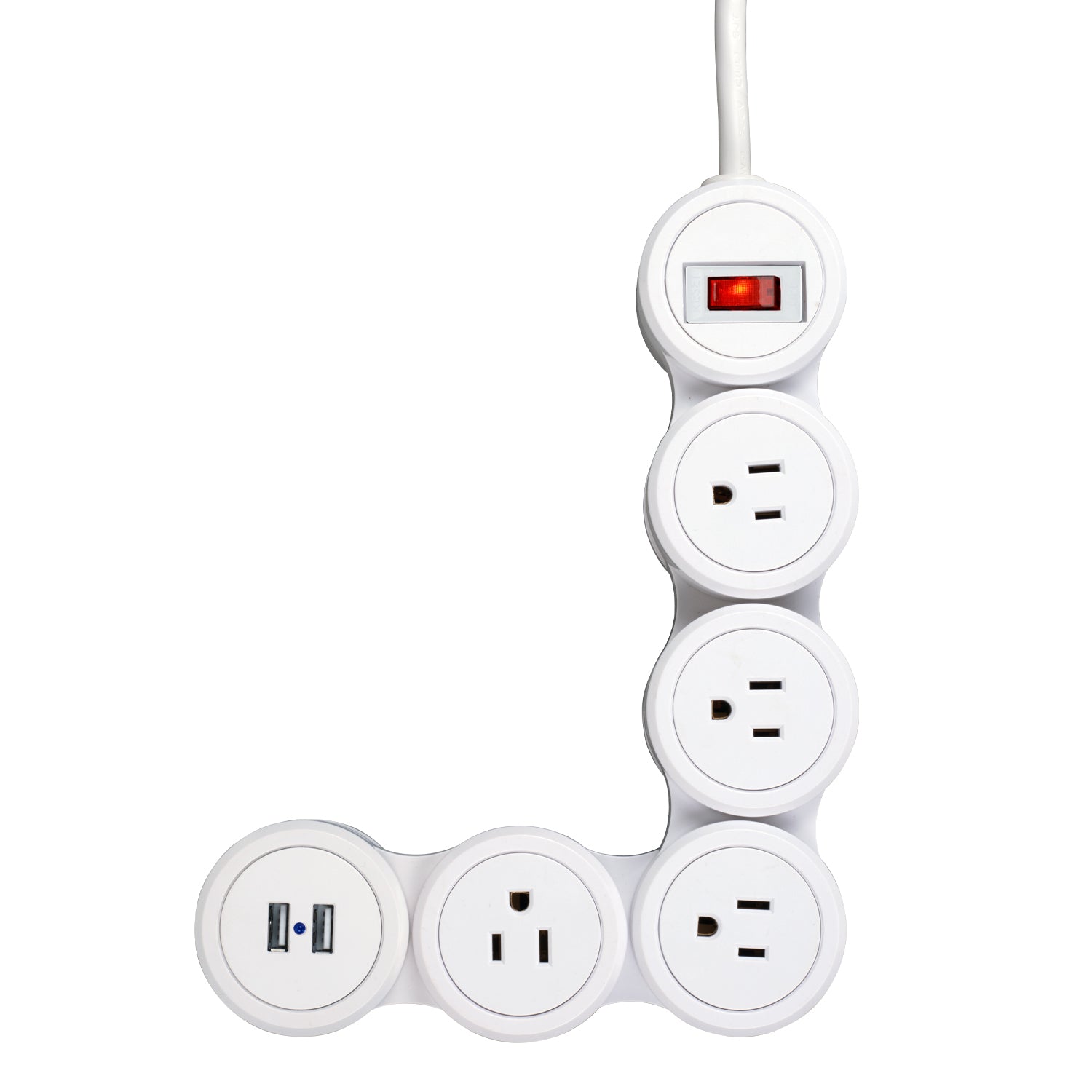 Flexigon Flexigon 4-Outlet Surge Protector Power Strip – Globe Electric