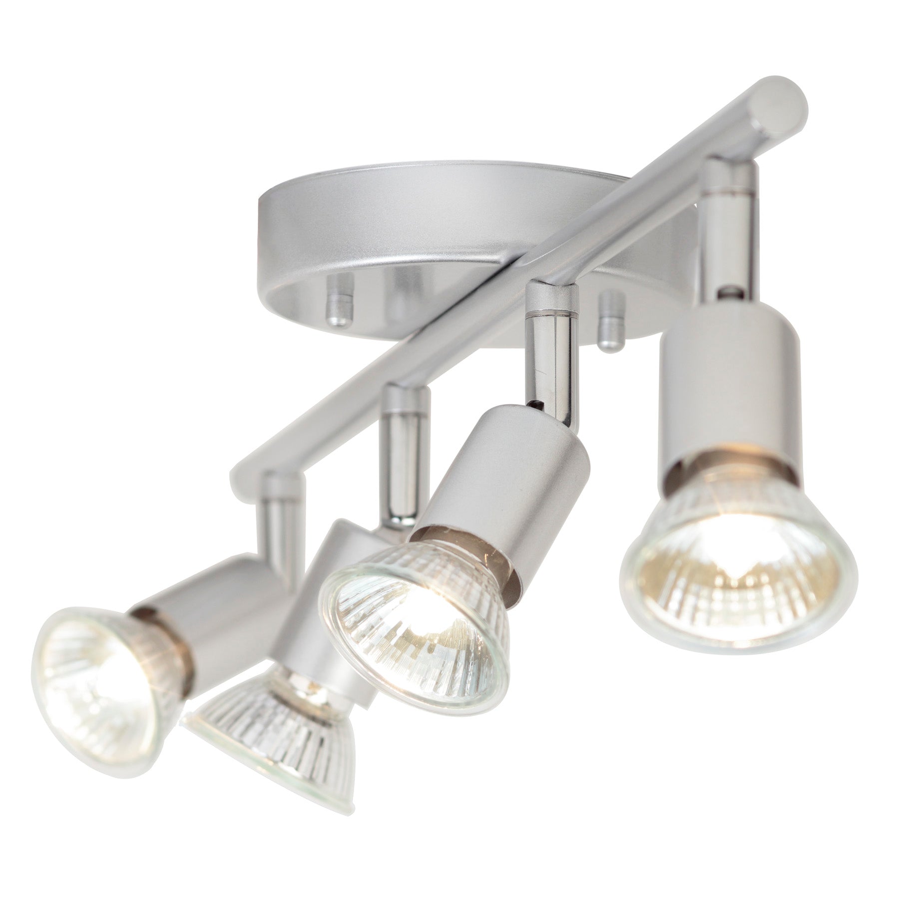 Payton 4-Light Matte Silver Track Lighting – Globe Electric