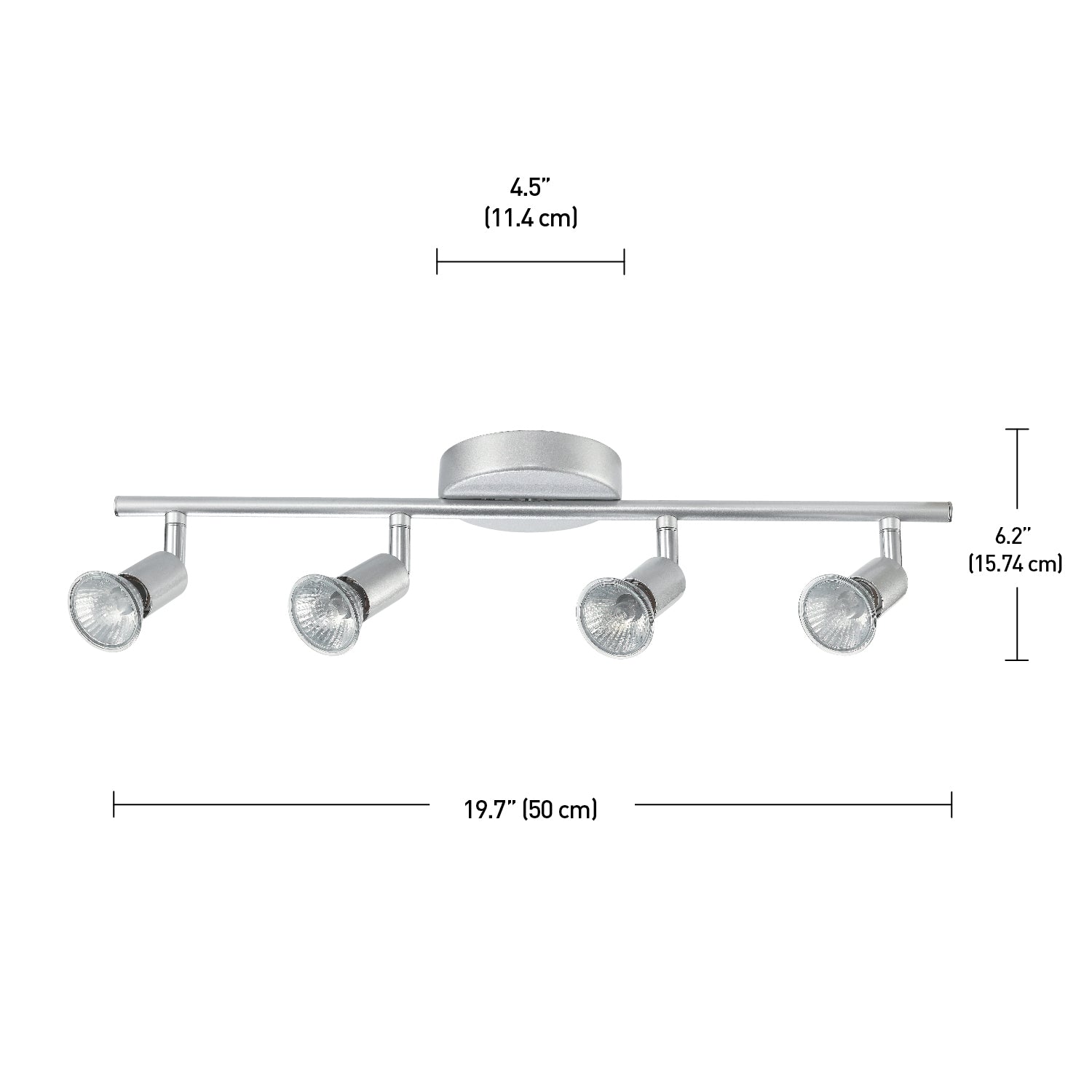 Payton 4-Light Matte Silver Track Lighting – Globe Electric